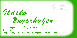 ildiko mayerhofer business card